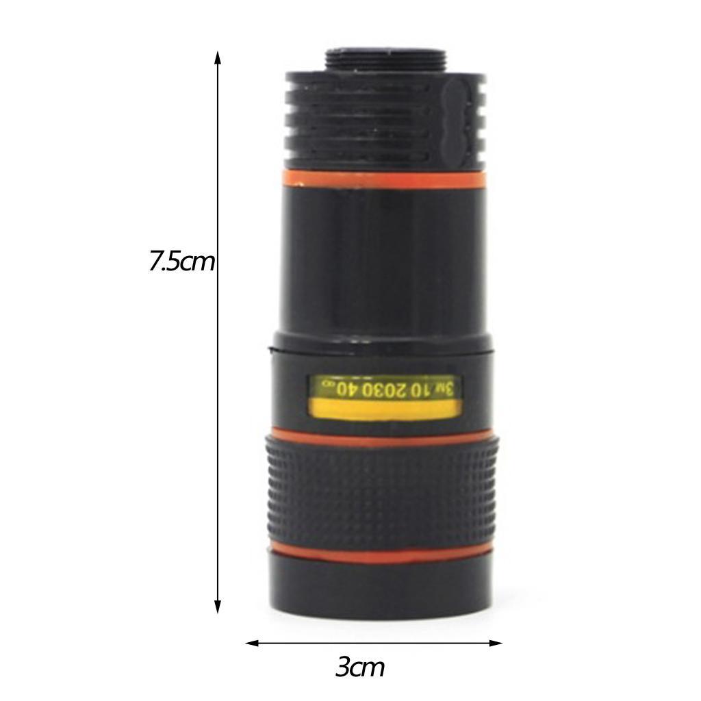 8X18 Clip-on Cell Phone Camera Lens Telephoto Monocular for iPhone 8 7 6