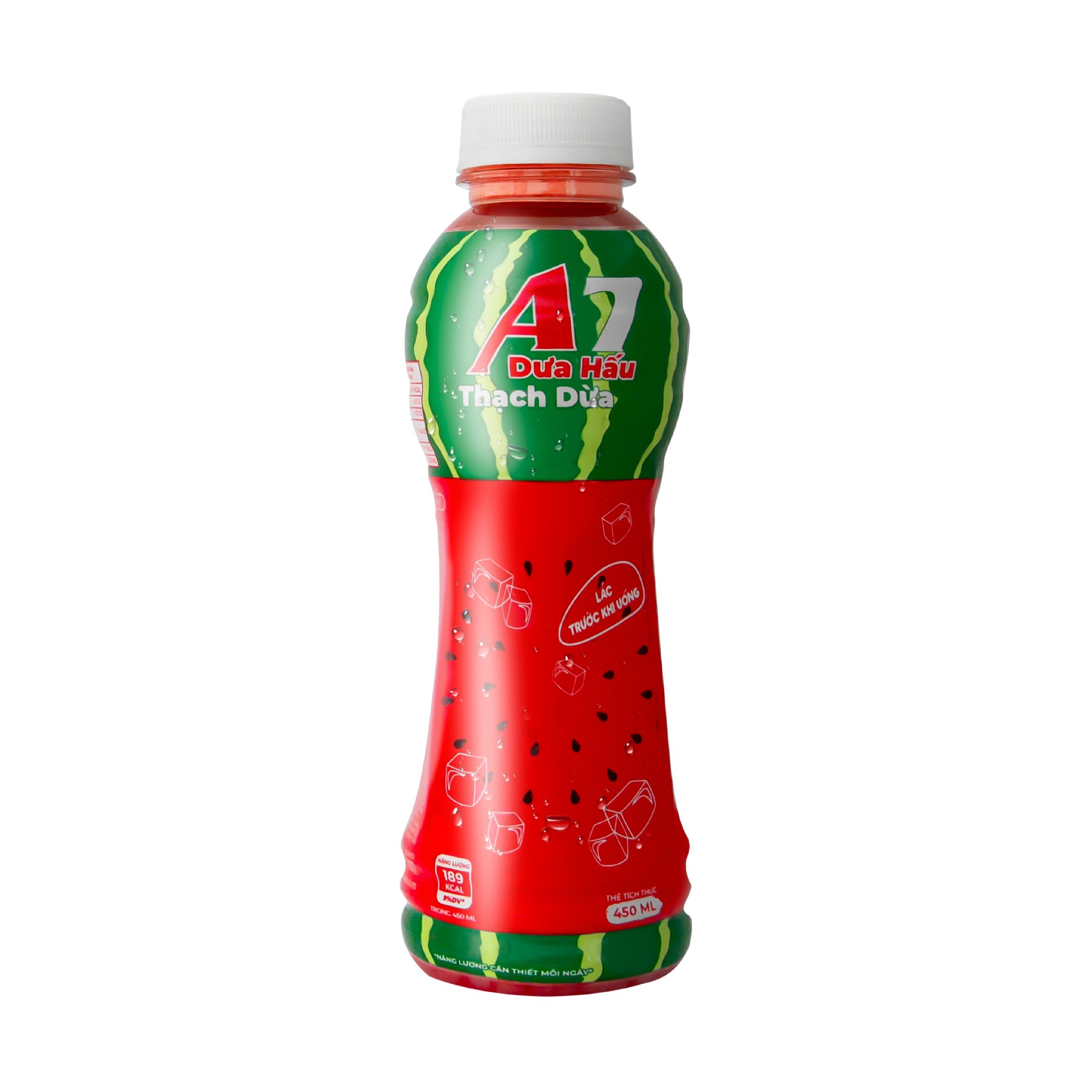 Nước Dưa Hấu Thạch Dừa A7 Chai 450ml - Lốc 6 Chai