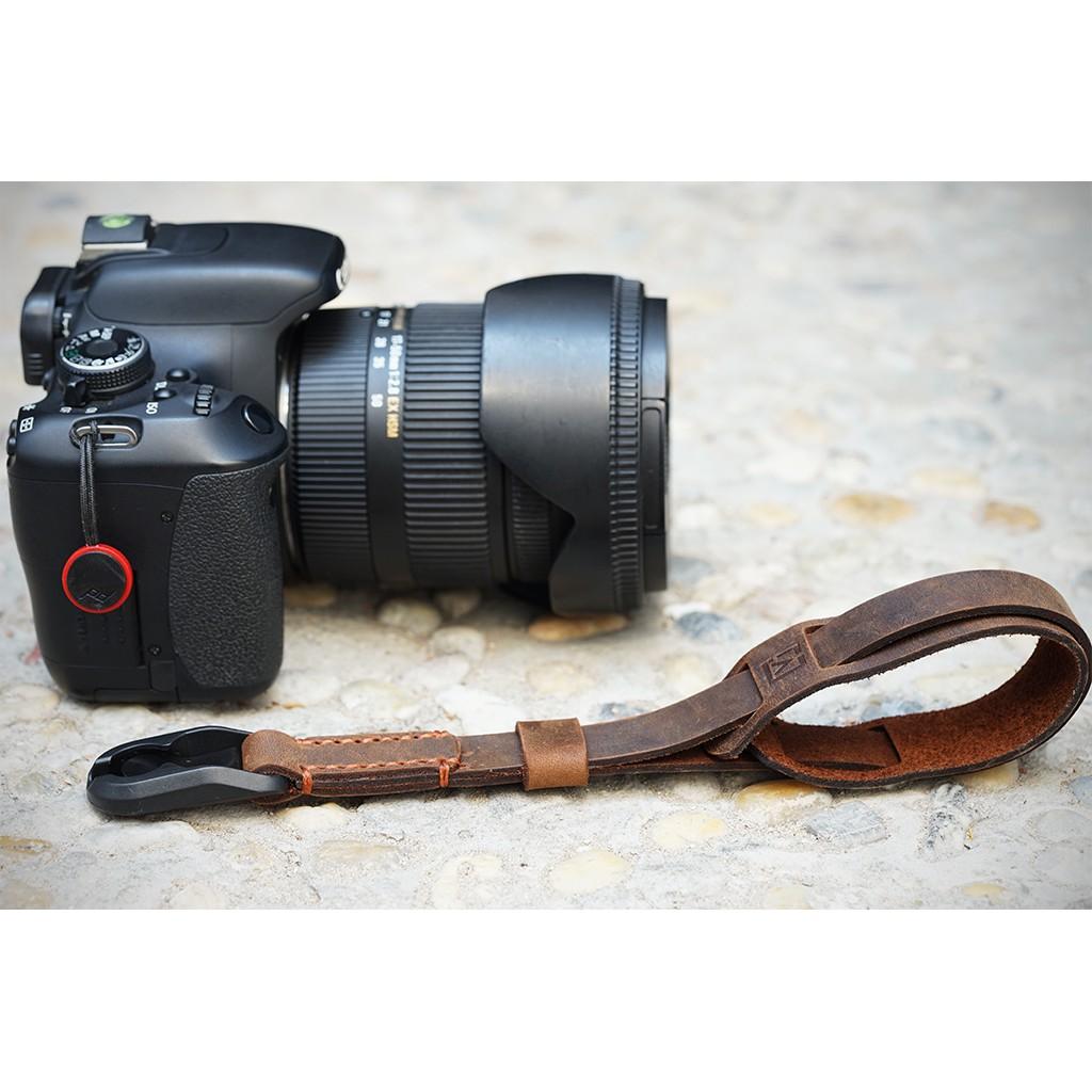 Dây Đeo Tay - Handstrap Máy Ảnh Da Bò Handmade Móc Peak Design - Hàng Chính Hãng TA5035