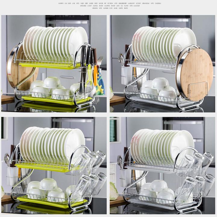 Giá/Kệ để bát , đĩa, thớt 3 tầng kệ úp bát đĩa, kệ úp bát