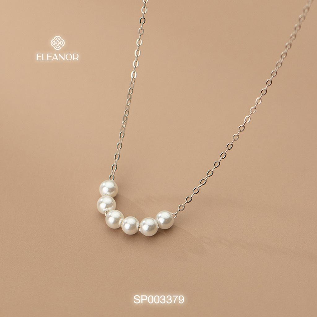 Dây chuyền nữ bạc 925 Eleanor Accessories basic đính đá ngọc trai nhân tạo phụ kiện trang sức dễ thương