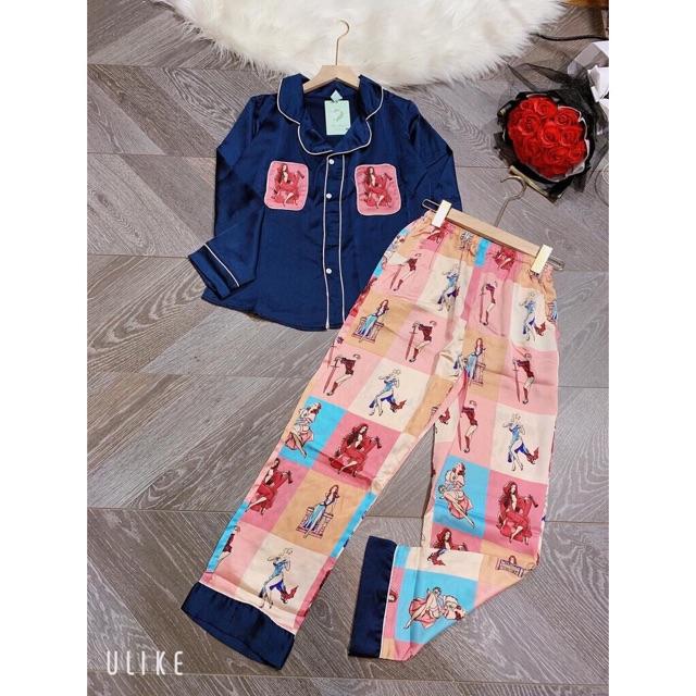BỘ SAU SINH THỜI TRANG MẶC NHÀ Dài tay