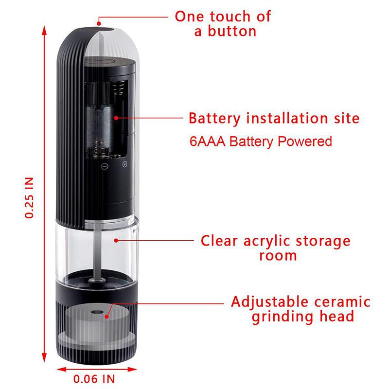 Điện Tự Động Muối Và Cối Xay Tiêu Có Đèn LED Tiêu Và Muối Máy Xay Gia Vị Ngũ Cốc Xay BBQ Phụ Kiện Dụng Cụ Nhà Bếp