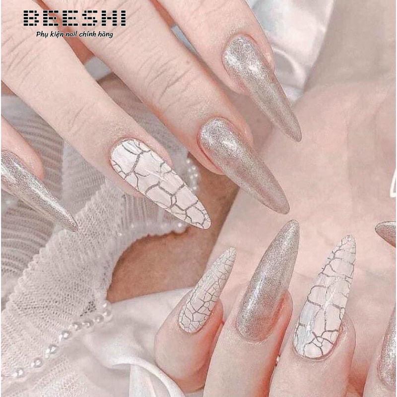 Sơn gel nứt đen trắng beeshi shop nail