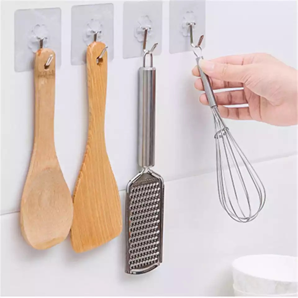 10 Móc Dính Tường Trong Suốt, Dán Tường Siêu Chắc, Giá Rẻ, Treo Đồ Trong Gia Đình Tiện Dụng. TakyHome 2213Set10