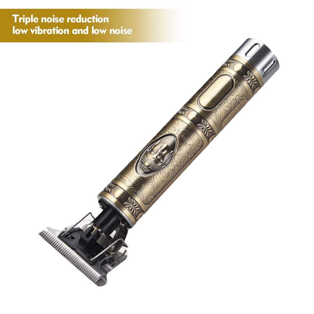 Bộ Kéo Cắt Tóc T-Blade Điện, Tông Đơ Cắt Tóc Chuyên Nghiệp Cho Nam, Sạc Điện USB