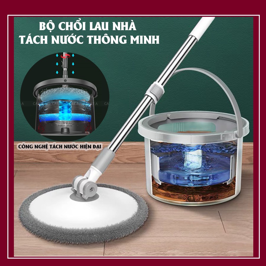 Cây Lau Nhà Tách Nước Bẩn K9 Chổi Lau Nhà Tự Vắt Thông Minh Bộ Lau Nhà Thế Hệ Mới