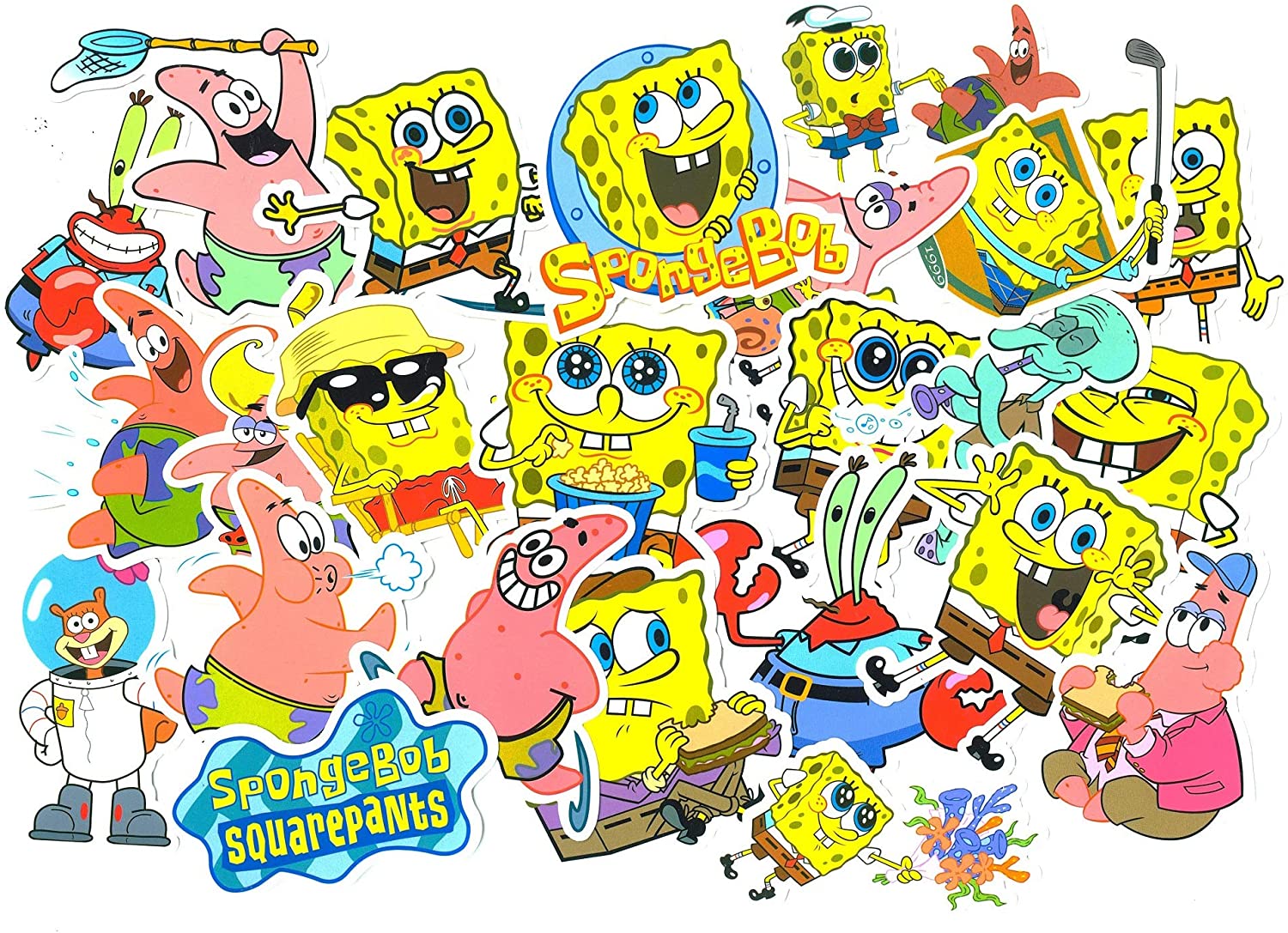 Set 30 Sticker SpongeBob SquarePants Chú bọt biển tinh nghịch