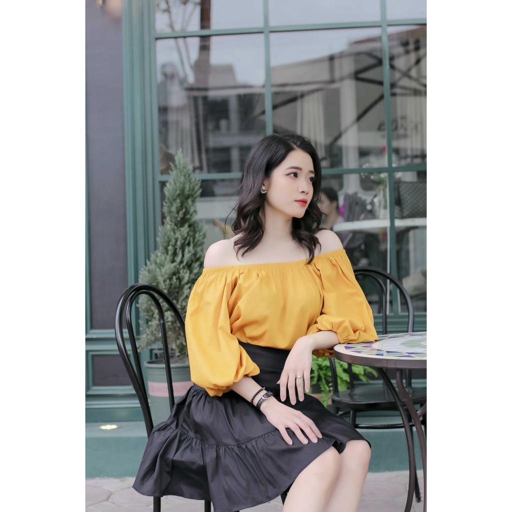 LIIN - Áo nữ trễ vai tay lửng nhẹ nhàng
