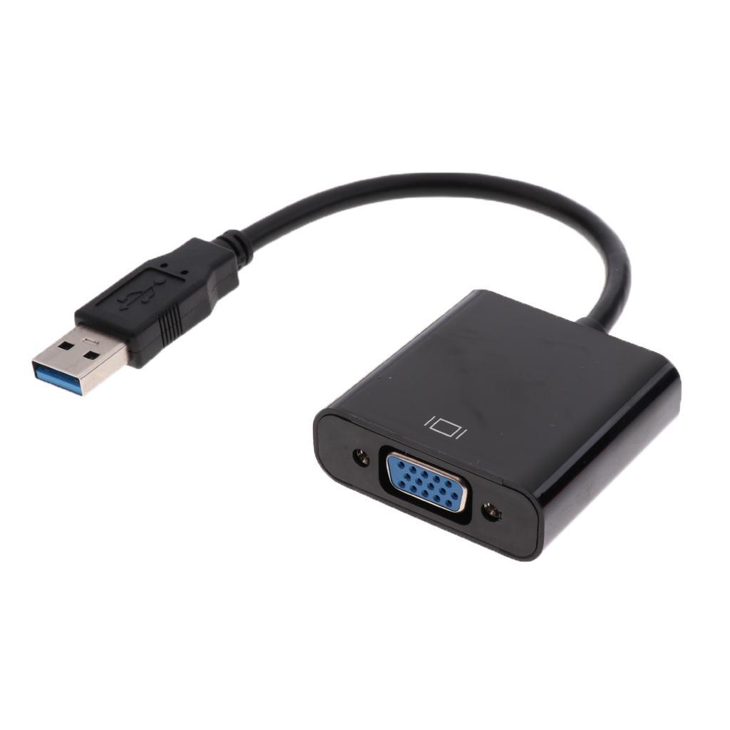 USB 3.0 to VGA External Video Card Multi Monitor Adapter Cable for Laptop #1