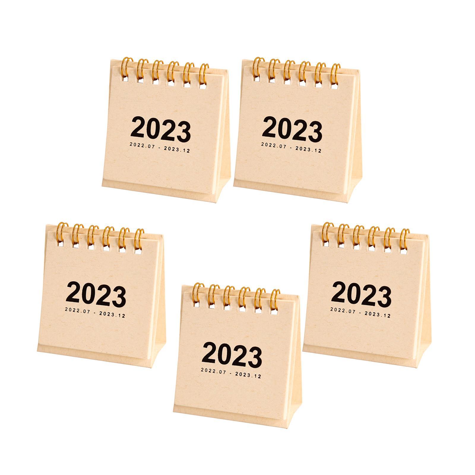 Portable 2023 Desk Calendar Important Dates Decoration New Year Desk Calendar for Office