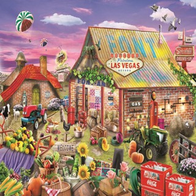 Bộ Tranh Ghép Hình 1000 Mảnh Tranh Trại Jigsaw Puzzle Randomcut 1000 Pcs