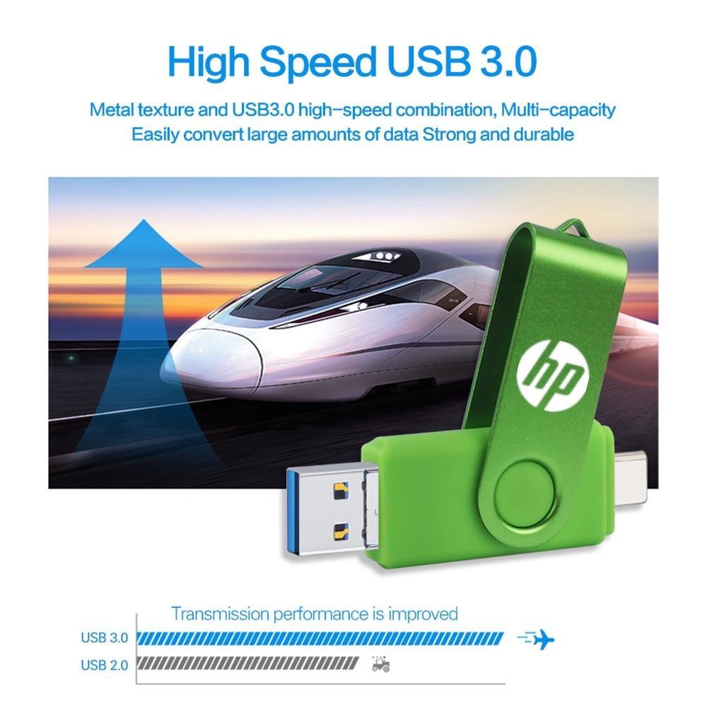 Usb 3.0 Type C & Micro USB 128GB 3 Trong 1 HP