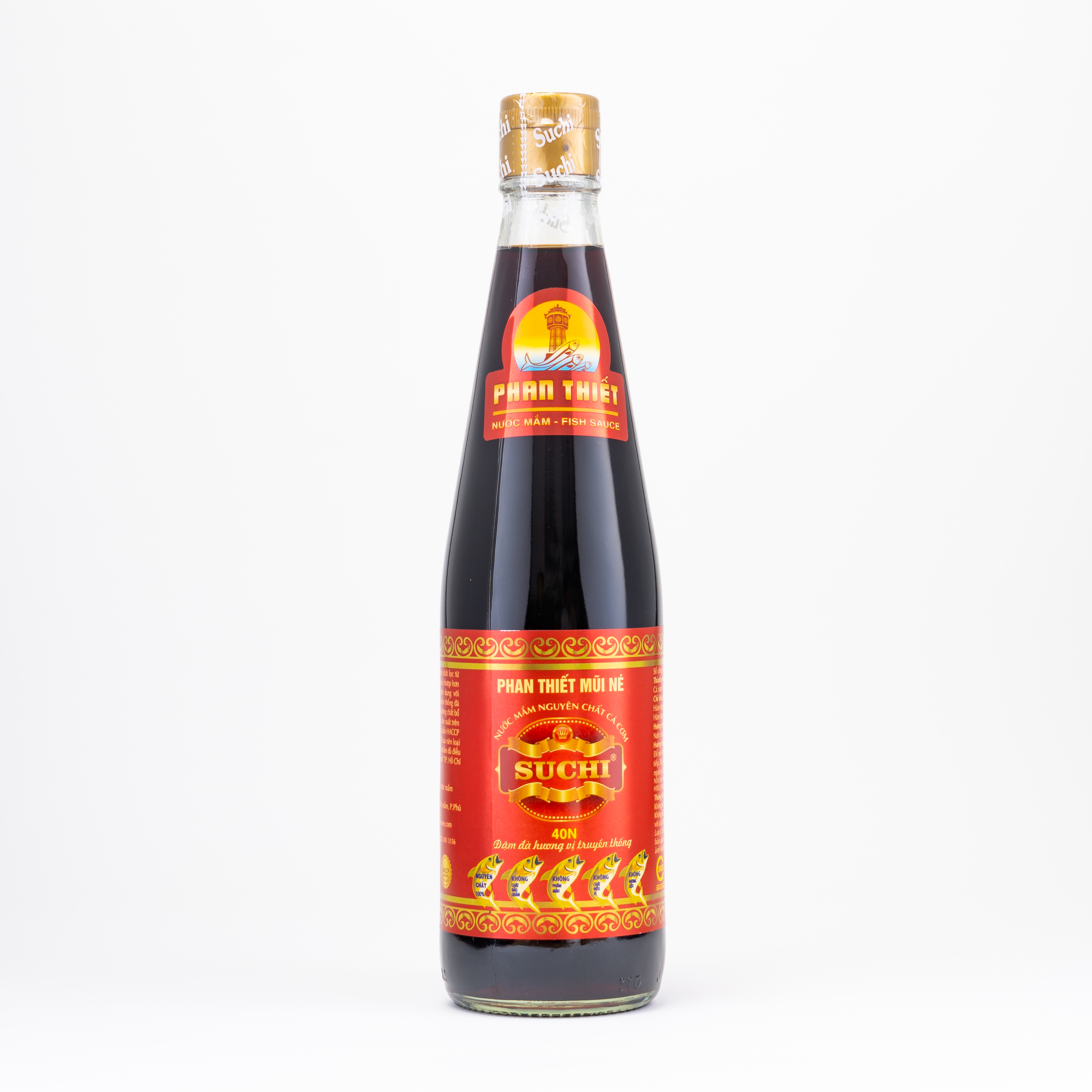 Hộp 2 Chai x 520ml Nước Mắm Cá Cơm Truyền Thống có US FDA Xuất Khẩu Suchi 40N 520ml
