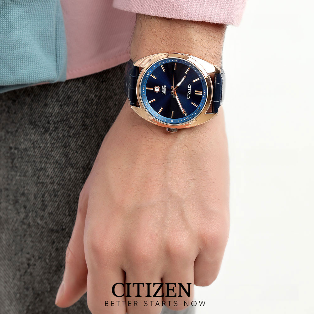 Đồng Hồ Nam Citizen Dây Da BI5093-01L - Mặt Xanh