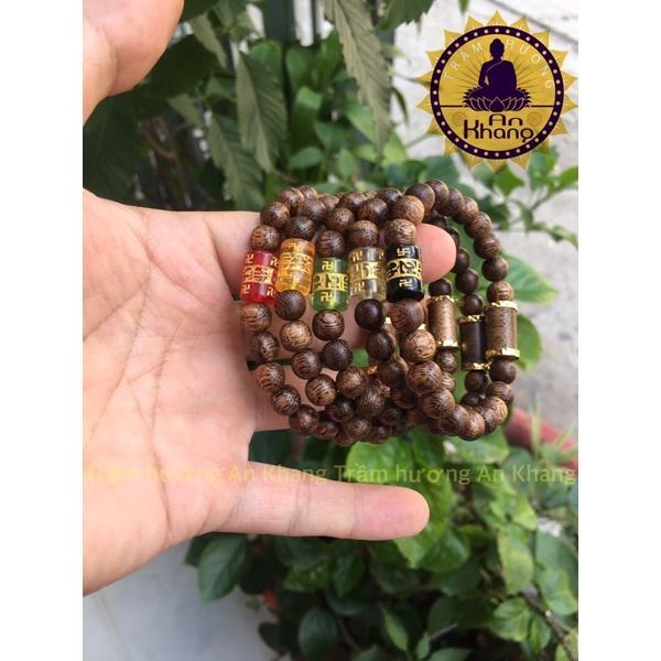 Vòng tay trầm hương tốc tự nhiên mix charm cao cấp