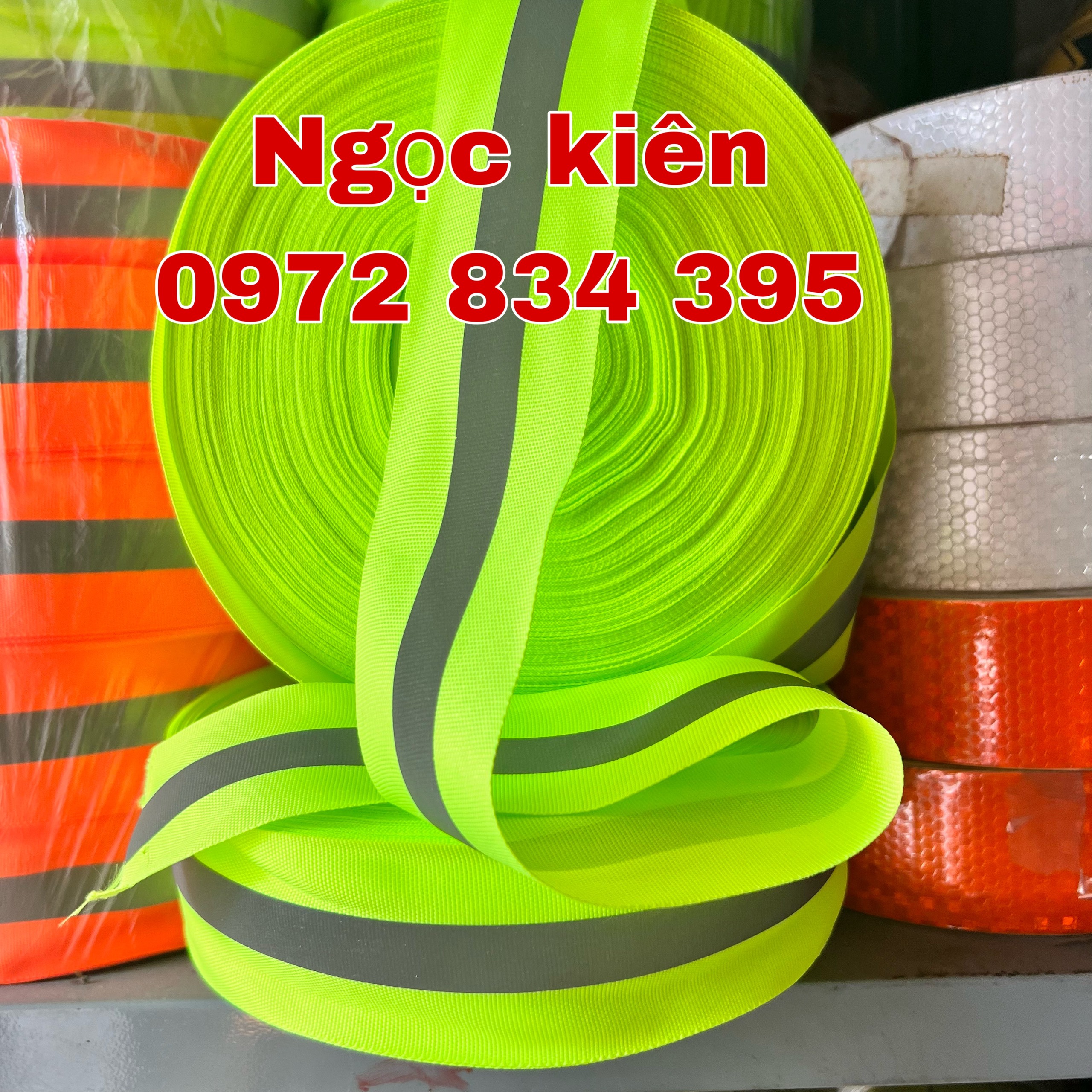 CUỘN PHẢN QUANG,DÂY VẢI PHẢN QUANG MAY QUẦN ÁO