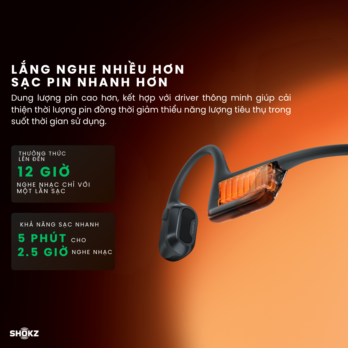 [MỚI] Tai Nghe Bluetooth Thể Thao Truyền Âm Thanh Qua Xương SHOKZ OPENRUN PRO 2 - Mini S821 - Bảo Hành 2 Năm - Hàng Chính Hãng