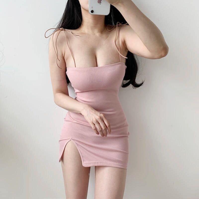 Đầm body dây thắt nơ