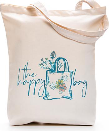 Túi Vải Canvas Yoga Love Peace - The Happy Bag (Có dây kéo)