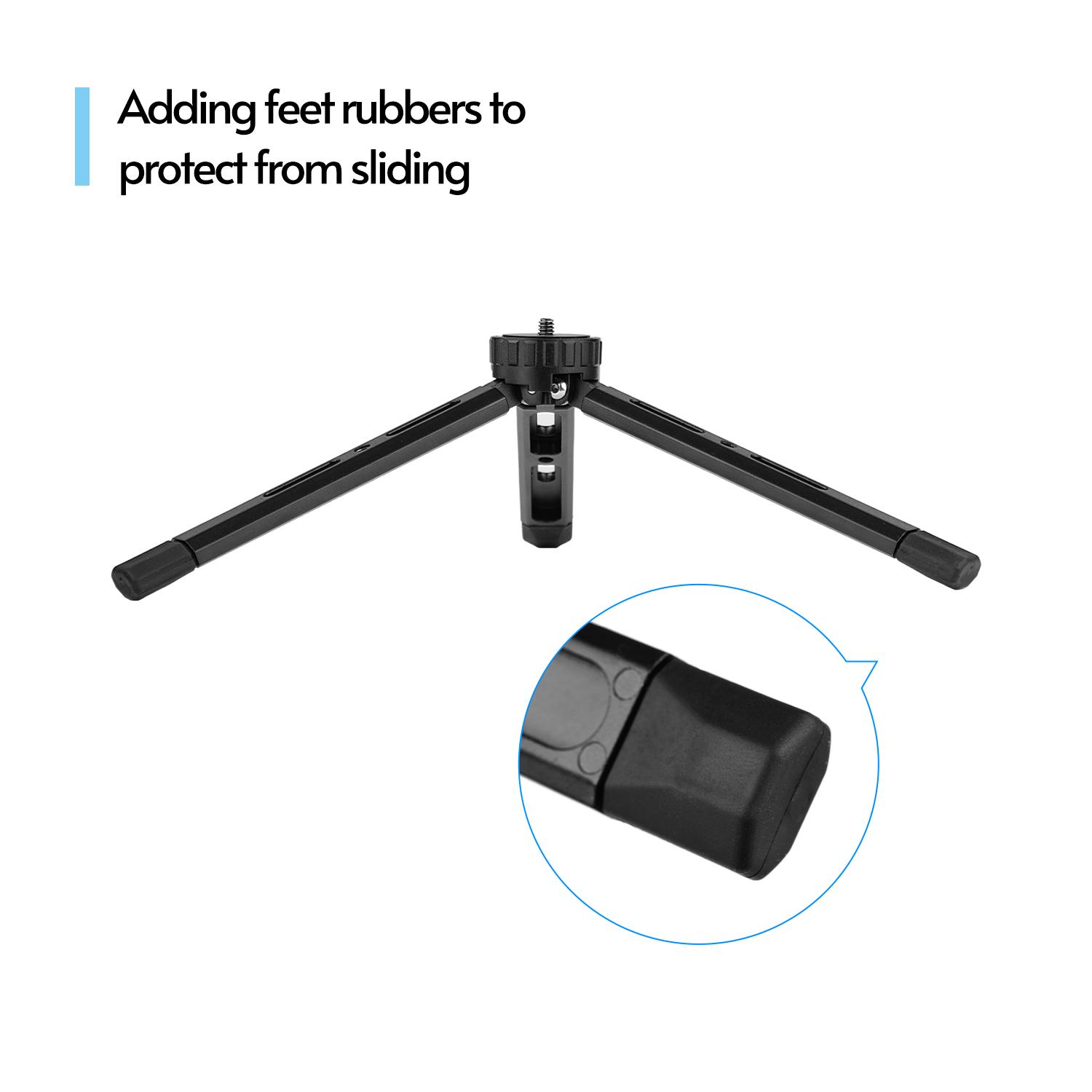 Chân máy gấp gọn để bàn hợp kim nhôm với 1/4 vít cho máy ảnh DSLR,điện thoại di động