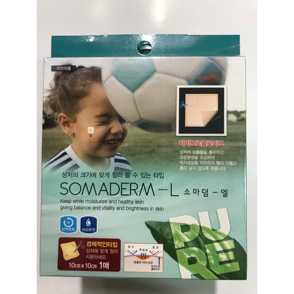 Băng Dán Vết Thương Somaderm-L Hàn Quốc Chứa Hydrocolloid Giúp Duy Trì Độ Ẩm, Không Gây Bết Dính 10cmx10cm