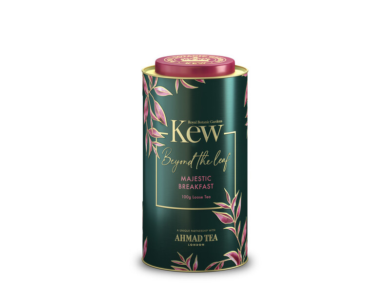 [LIMITED EDITION] TRÀ AHMAD ANH QUỐC - KEW _ Hộp thiếc HÌNH TRỤ BUỔI SÁNG (100g) pha ấm - Majestic Breakfast