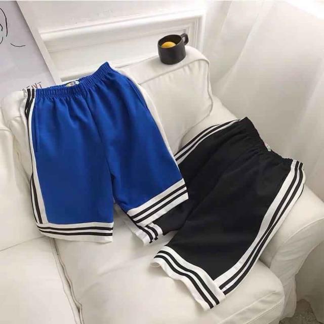 Quần short unisex thun trend Sọc nam nữ phong cách ulzzang Wind