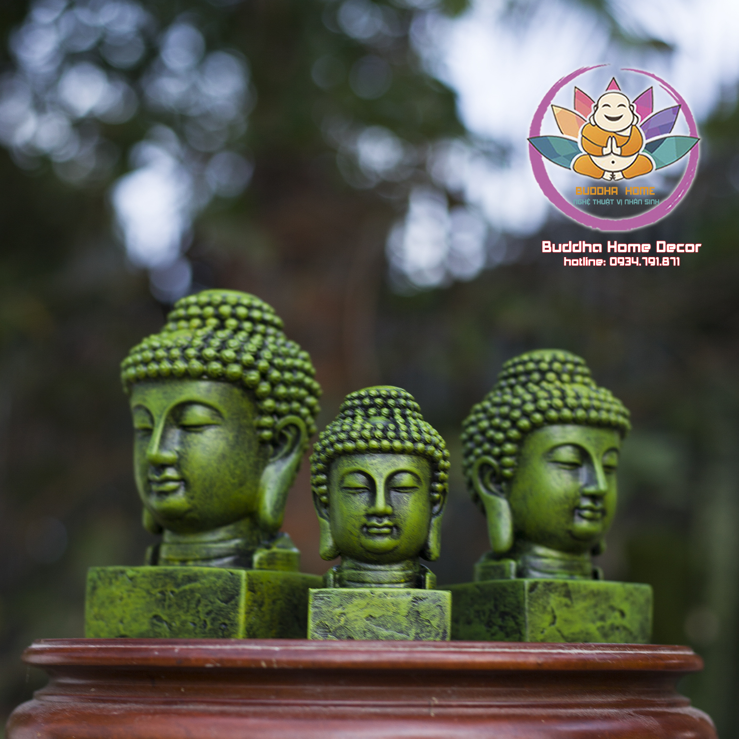 Diện Phật Thích Ca màu đá xanh rêu trang trí hồ cá, thuỷ sinh, tiểu cảnh, bán cạn, terrarium