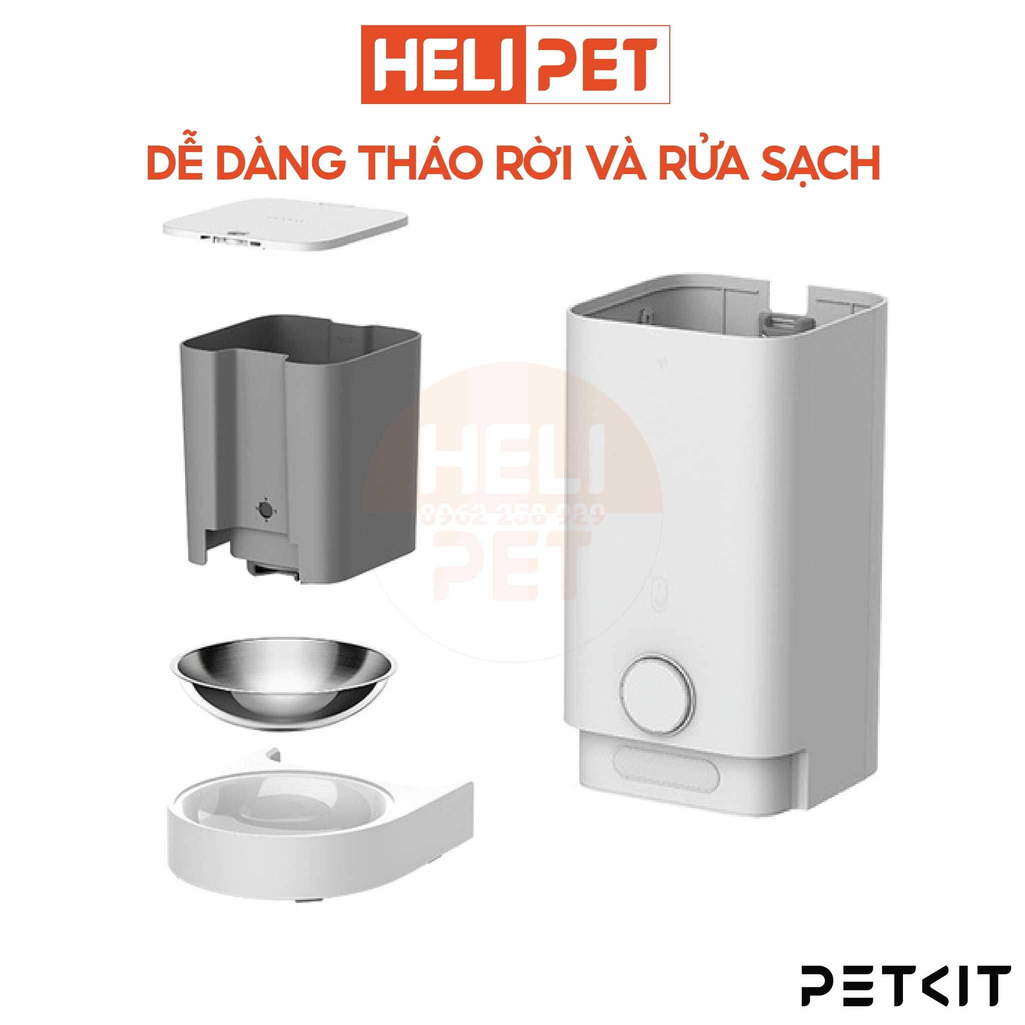 Máy Cho Mèo Ăn Tự Động, Máy Cho Chó Ăn Petkit Mini Pro, Petkit Fresh Element Mini Pro - HeLiPet