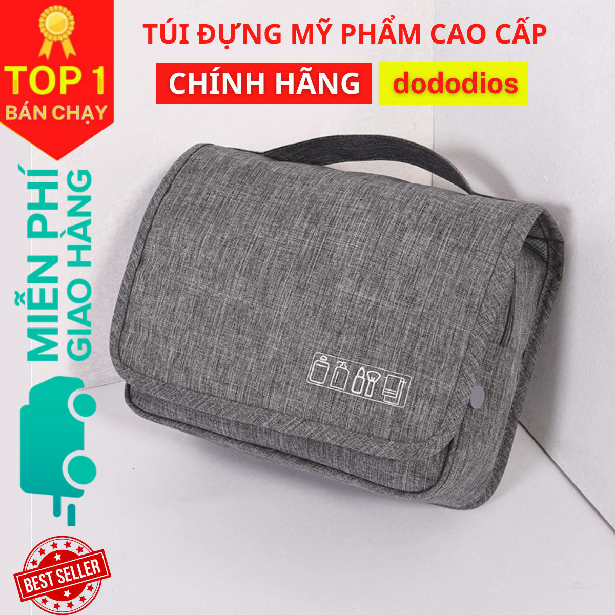 Túi đựng mỹ phẩm đồ trang điểm đồ du lịch chống thấm nước - Hãng dododios - Mã 02