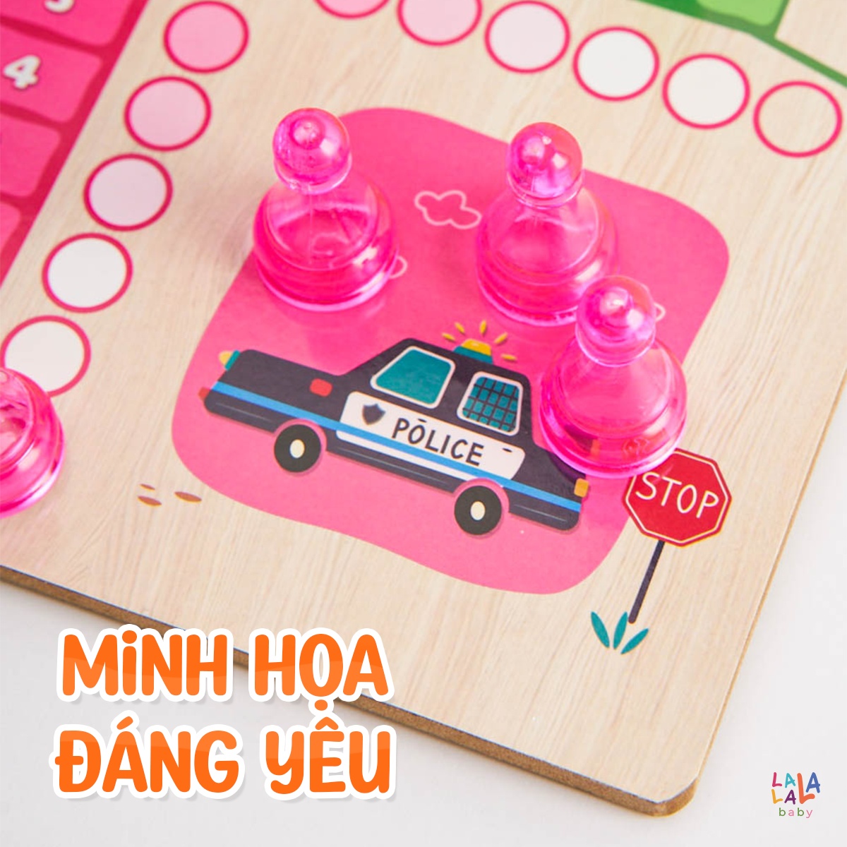 Đồ Chơi Gỗ Boardgame 2in1 Cờ Caro kèm Cờ Cá Ngựa – Lalala Baby