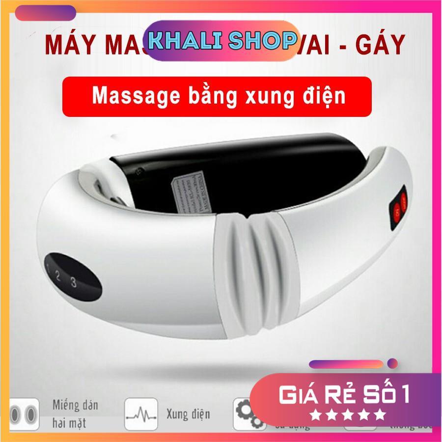 Máy Massage Vai Cổ Gáy Trị Liệu Cao Cấp - Máy Mát Xa Châm Cứu Xung Điện Từ Bấm Huyệt 3D Cho Mọi Lứa Tuổi