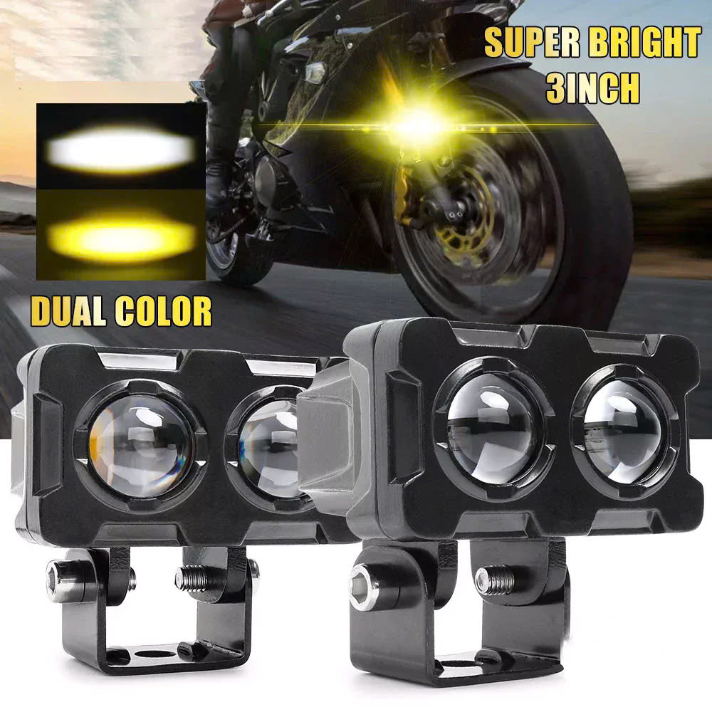 Đèn LED Bi Cầu 2 Mắt X25 Pro – Cốt Vàng Pha Trắng, Trợ Sáng Cực Khủng Cho Dân Chơi Xe