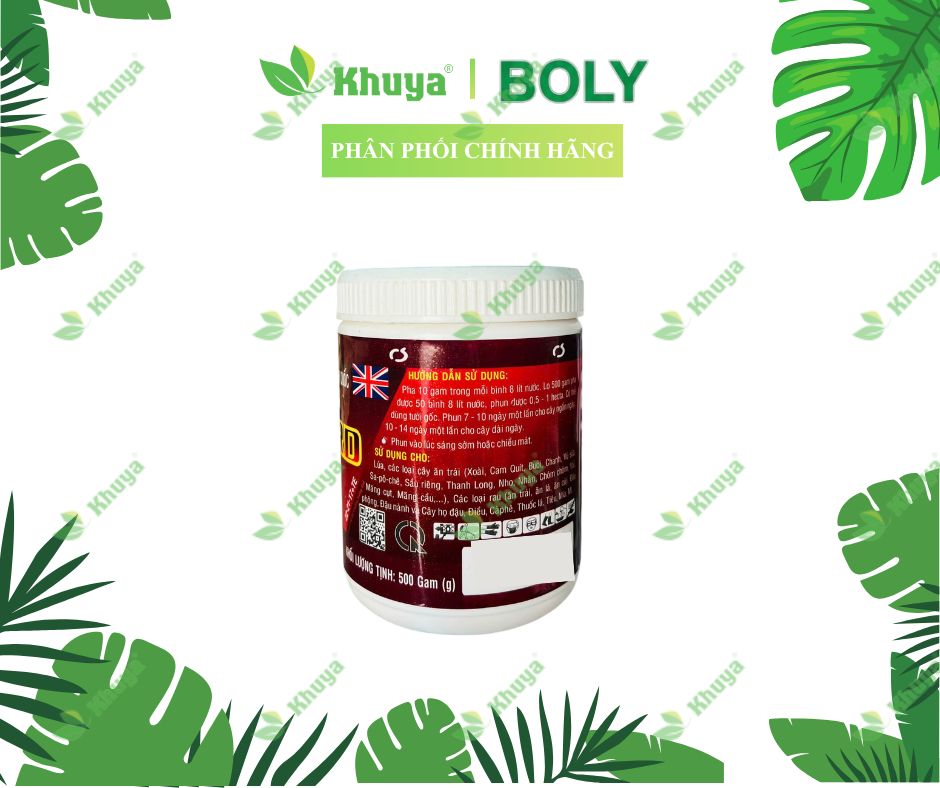 Phân bón lá NPK vi lượng Lampard 22-21-17+TE hủ 500gr To củ Lớn trái