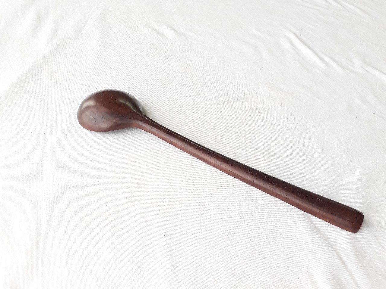 Thìa gỗ trắc cán dài miệng tròn 19.5 x 4 cm