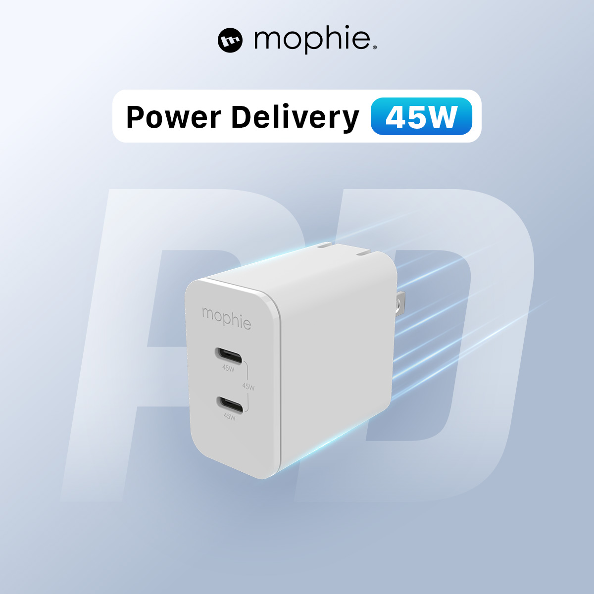Sạc nhanh Mophie Power Delivery 45W GaN - Hàng chính hãng