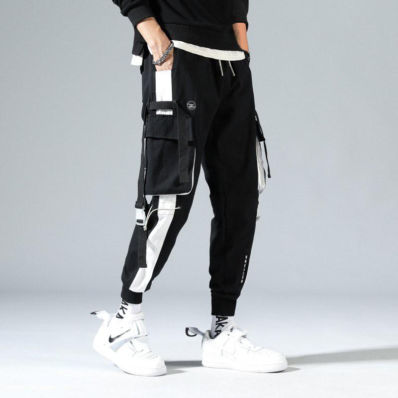 Quần Jogger Kaki Túi Hộp Dây Rút Unisex Phong Cách