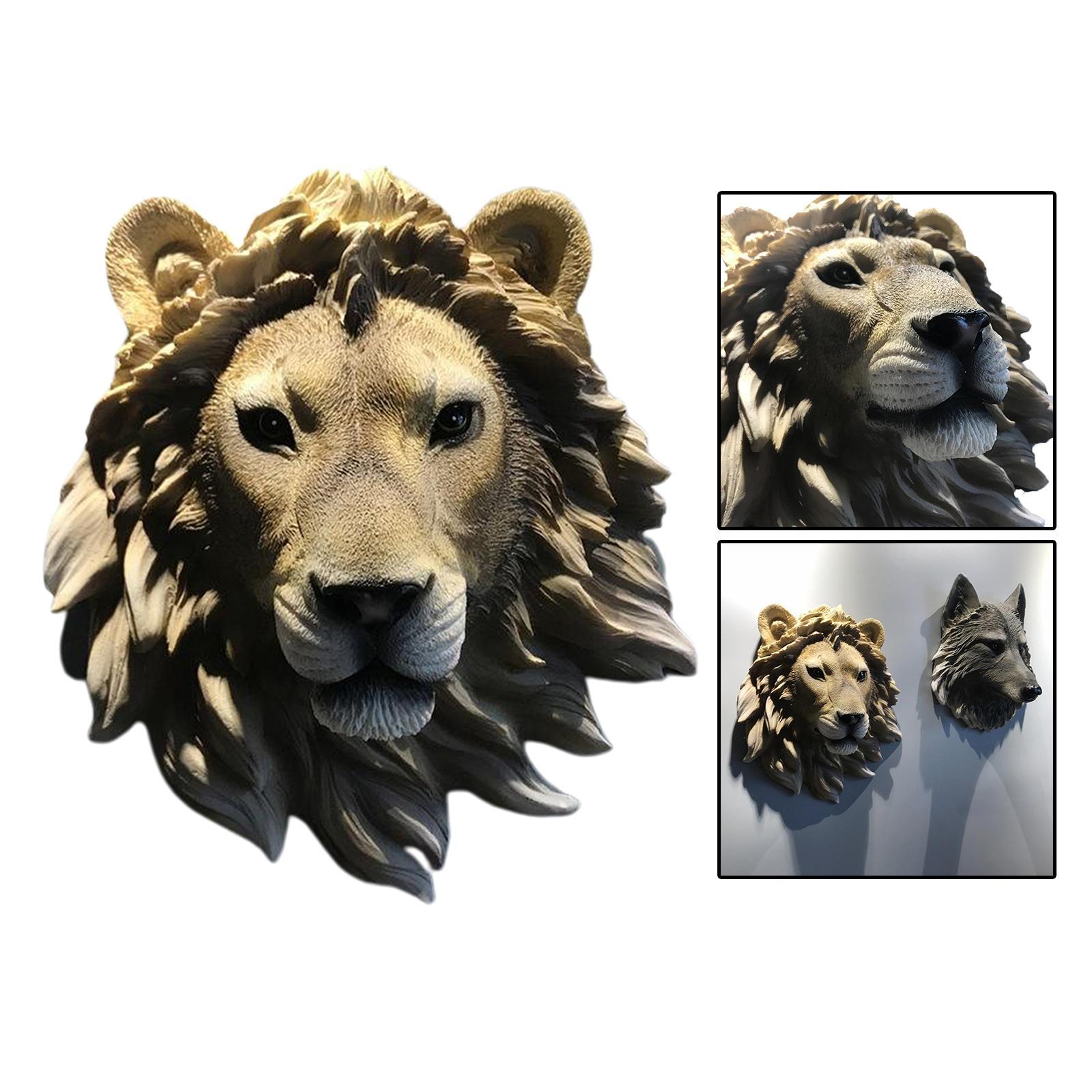 Wall Sculpture Ornament Resin Statue Hanging Art Decor Leopard