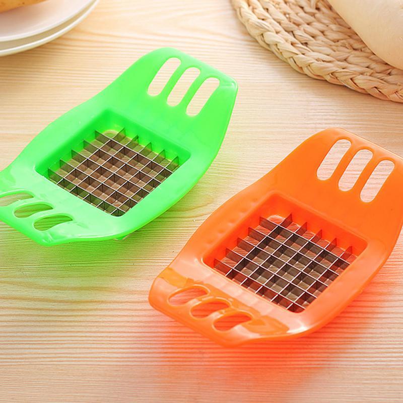 Stainless Steel Potato Slicer Fries Vegetable Cutter Chopper Chips Making Tool Potato Cutting Fries Tool Kitchen Accessories