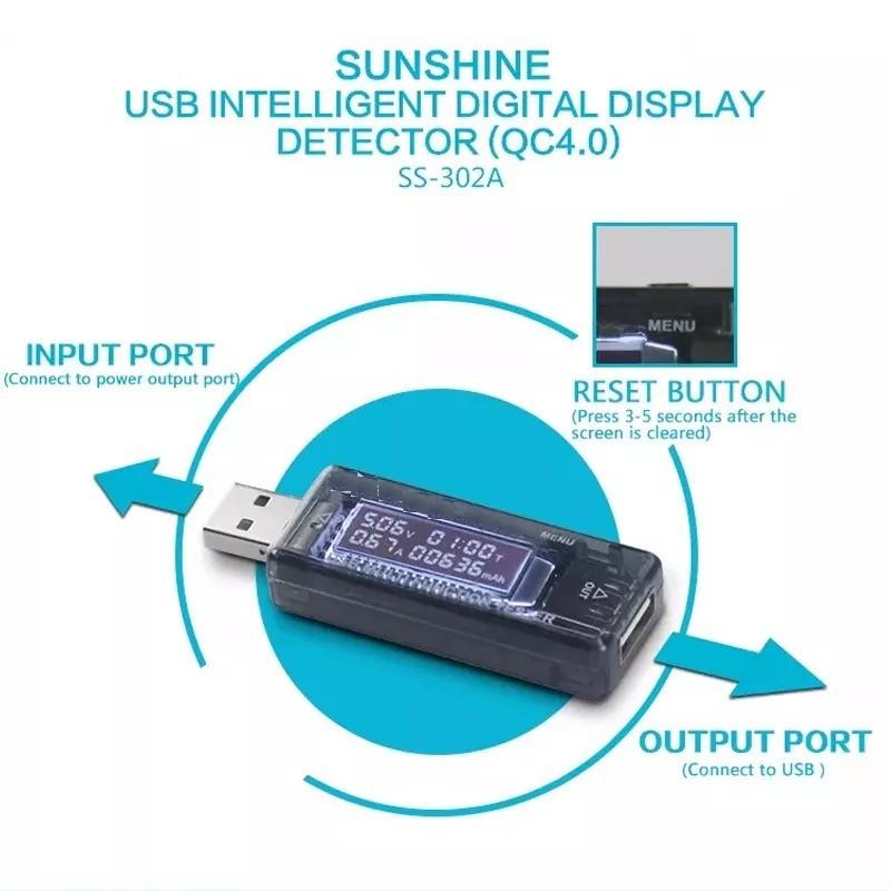 Thiết bị kiểm tra dòng sạc và điện áp cổng USB Sunshine SS-302A