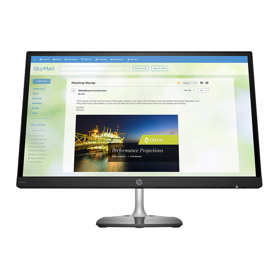 Màn hình LCD HP 21.5'' N220H 4JF58AA - Hàng Chính Hãng