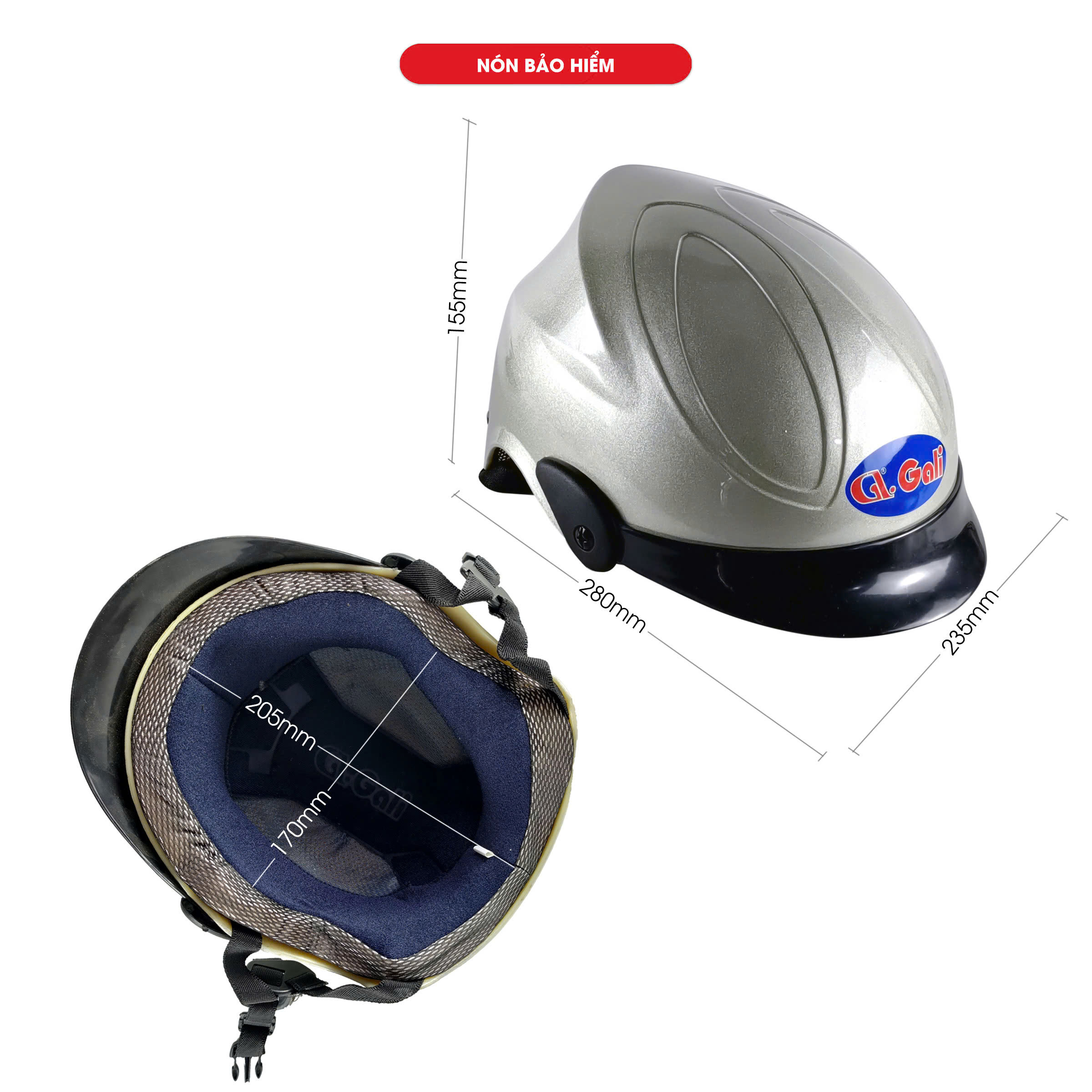 [ QUÀ TẶNG ] NÓN BẢO HIỂM 3 LỚP CAO CẤP | DÂY ĐEO CHẮC CHẮN | MÀU NGẪU NHIÊN: ĐEN - ĐỎ - XÁM - XANH