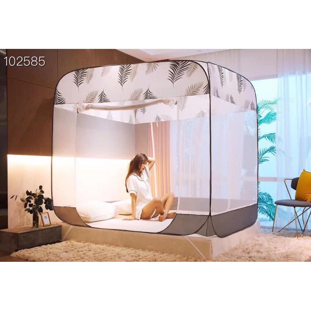 Màn mùng chụp tự bung đỉnh vuông cao cấp Size x 2m