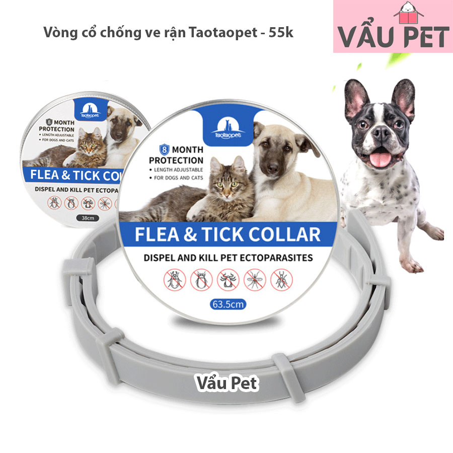 Vòng cổ chống ve giận cho chó mèo thú cưng Taotaopet