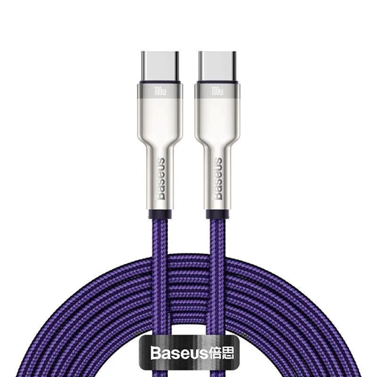 Cáp sạc nhanh Baseus Cafule Metal Series Type C to Type C 100W CATJK (Fast charge &amp; Data Cable)- Hàng chính hãng