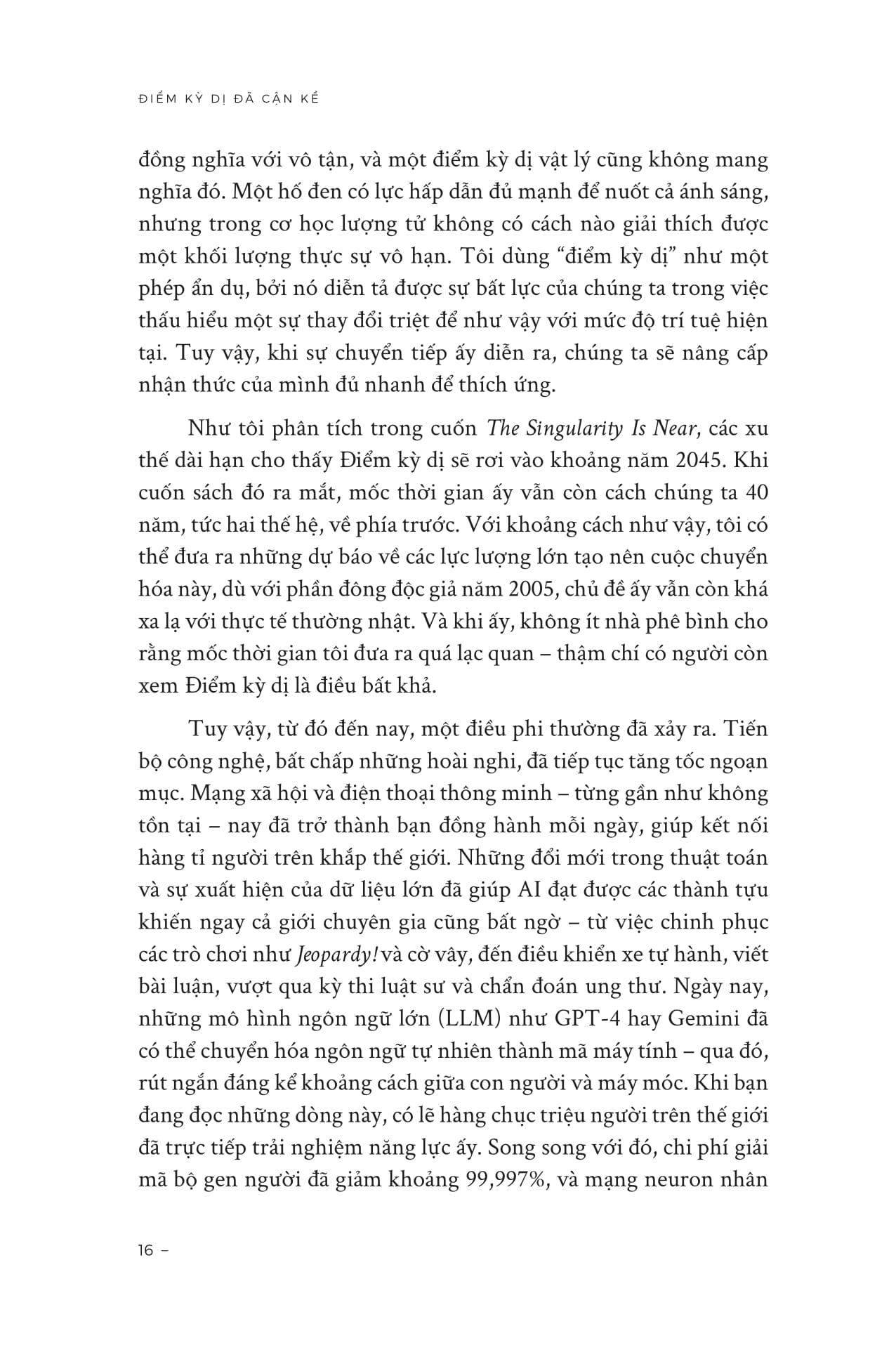 Sách - He Singularity Is Nearer - Điểm Kỳ Dị Đã Cận Kề - Khi Con Người Hợp Nhất Với AI