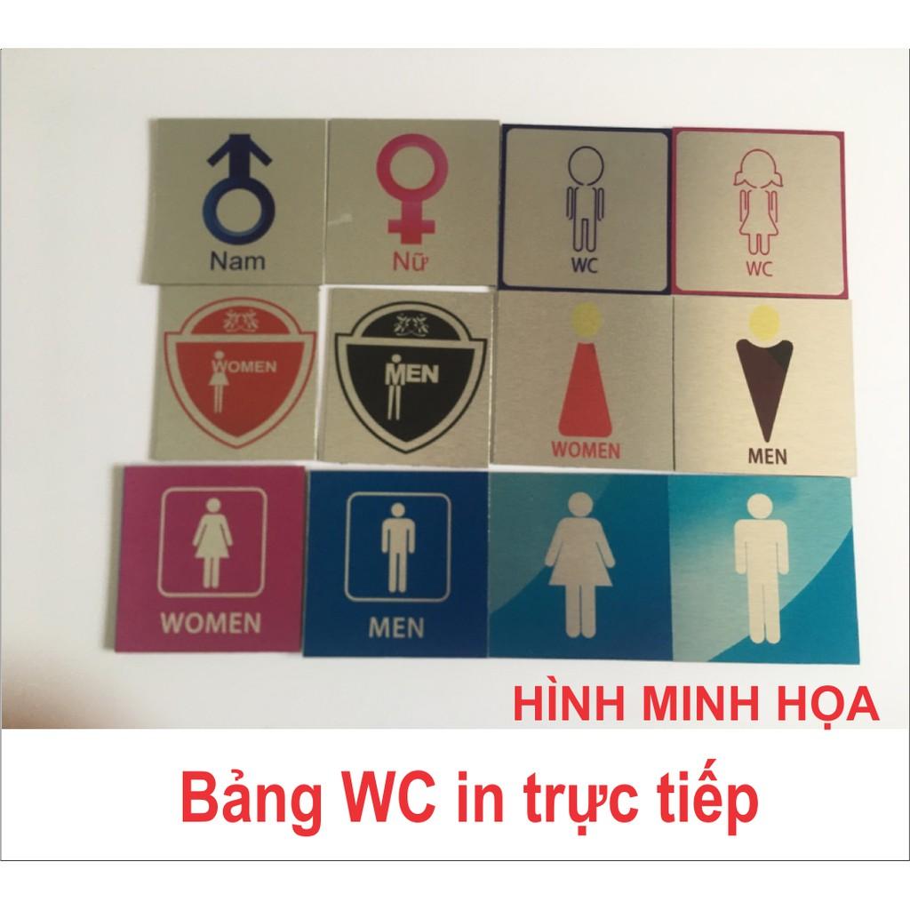 Bảng chỉ dẫn WC, hướng dẫn nhà vệ sinh, toilet nam nữ cho nhà hàng, khách sạn BH