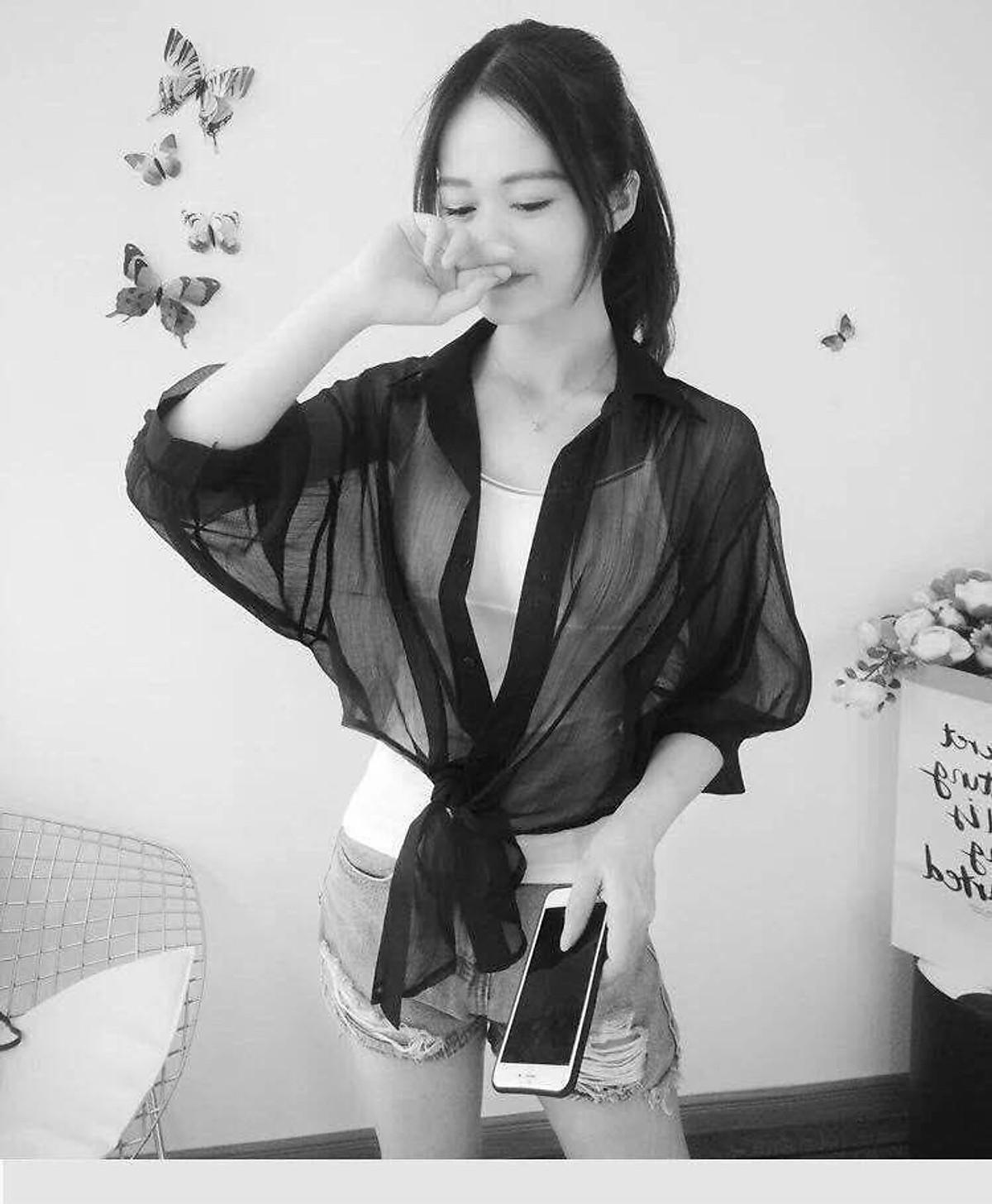 Áo khoác sơ mi voan siêu xinh cực dễ phối đồ