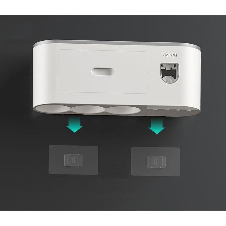 Miếng dán kệ nhà tắm đa năng đựng dầu gội đầu,dành cho bộ nhả kem đánh răng, hộp giấy vệ sinh OENON